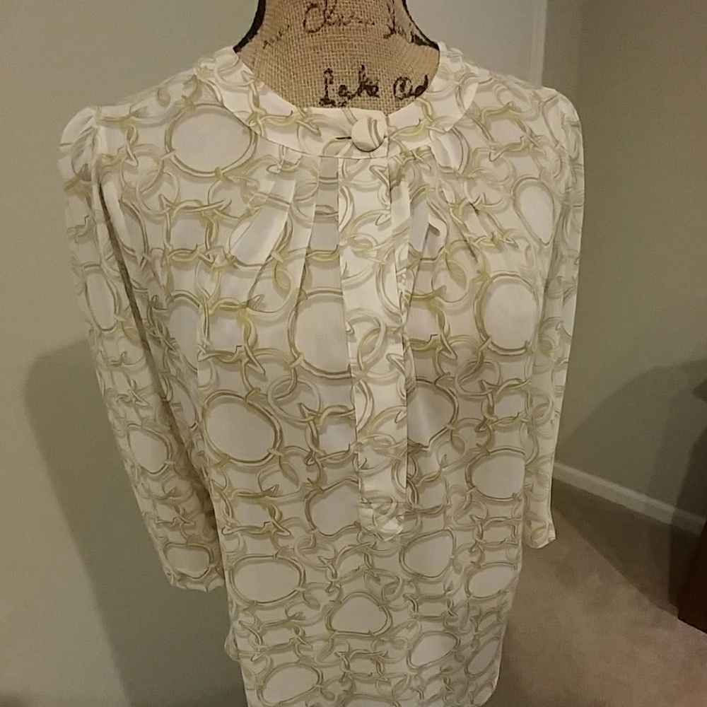 New York and Co sheer career top, sz 6